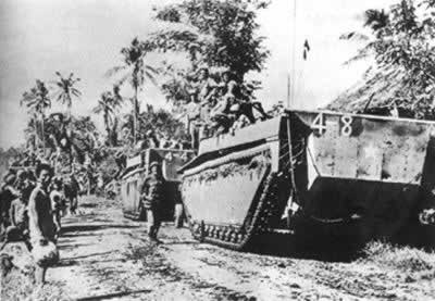 美军在菲律宾巴丹半岛登陆